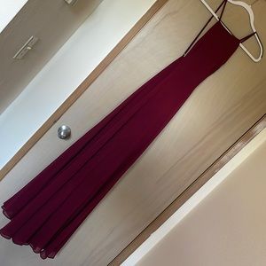 Lulus maroon bridesmaid dress